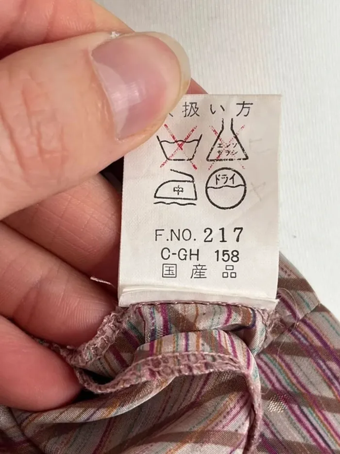 Blouse rayée rosé vintage japonais - photo numéro 9