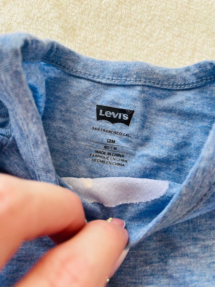 Robe bleu Levi’s avec sa culotte / cache couche 12 mois 80cm - photo numéro 4