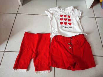 Ensemble tee shirt short