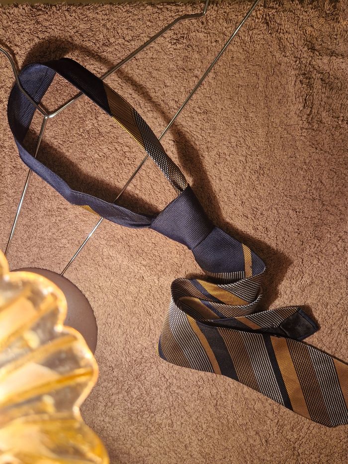 Cravate bi color satiné Lanvin - photo numéro 6