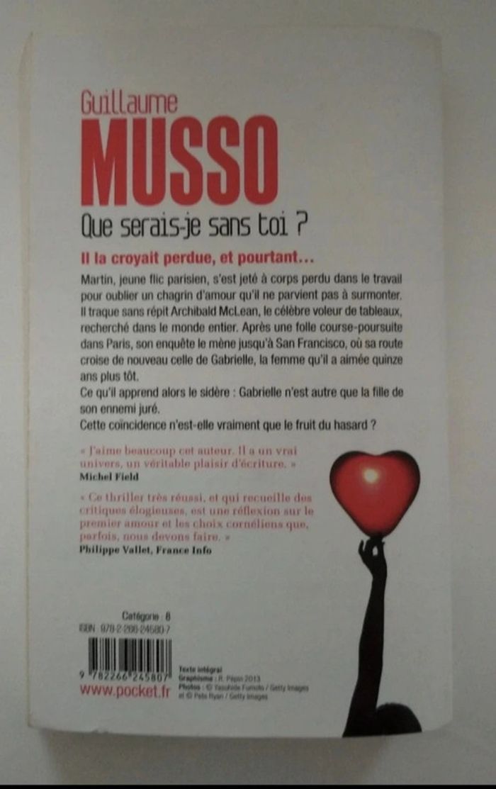 Livre Que serai-je sans toi ? Guillaume Musso - photo numéro 2