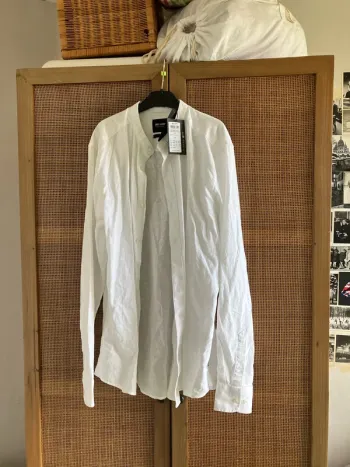 Chemise blanche col Mao Taille M