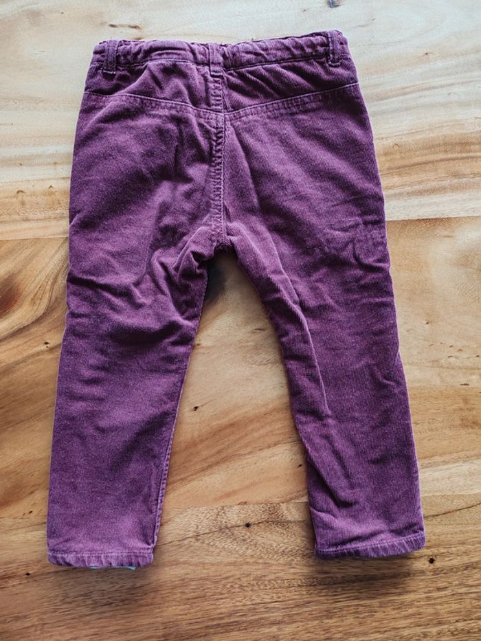 Pantalon velours rouge vin - photo numéro 4