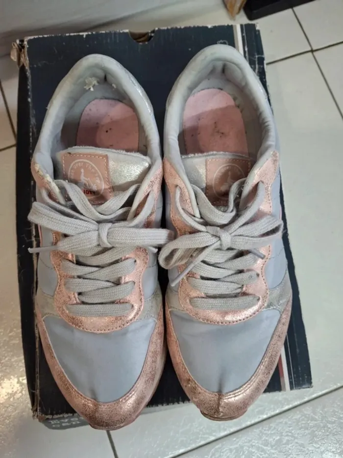Baskets rose argenté jott taille 38 femme - photo numéro 5