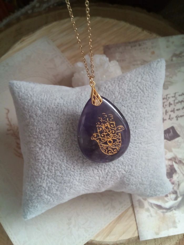 Collier réversible main