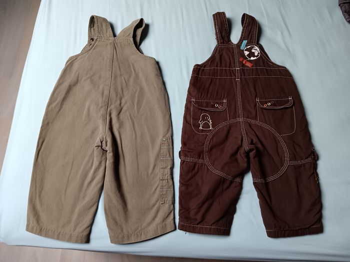 Lot de 4 pantalons salopettes 12 mois - photo numéro 2