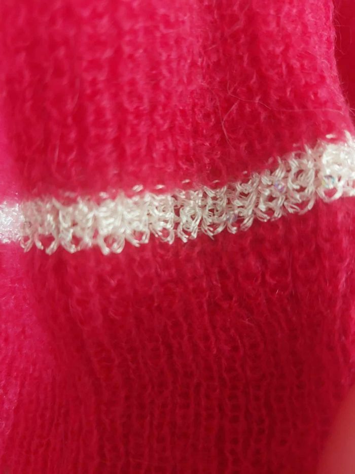 Pull fushia rayé mohair Karl Marc John neuf - photo numéro 5
