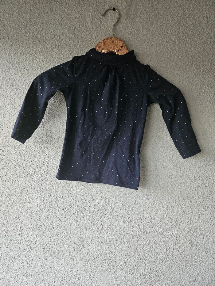 Col roulé a pois pour fille - photo numéro 3