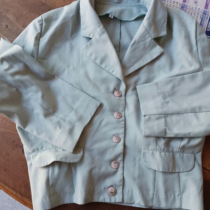 Veste blazer taille 3 bleu ciel - photo numéro 2