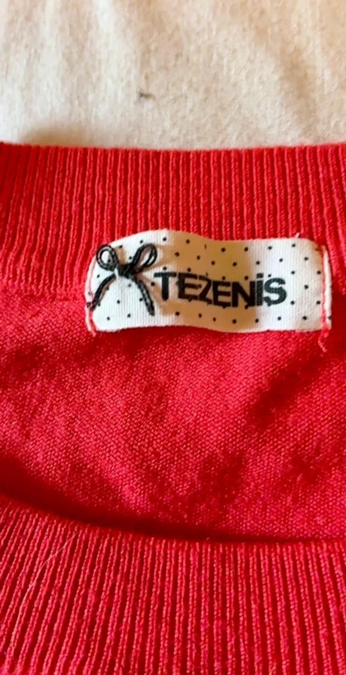 Pull fin rouge Tezenis - photo numéro 4