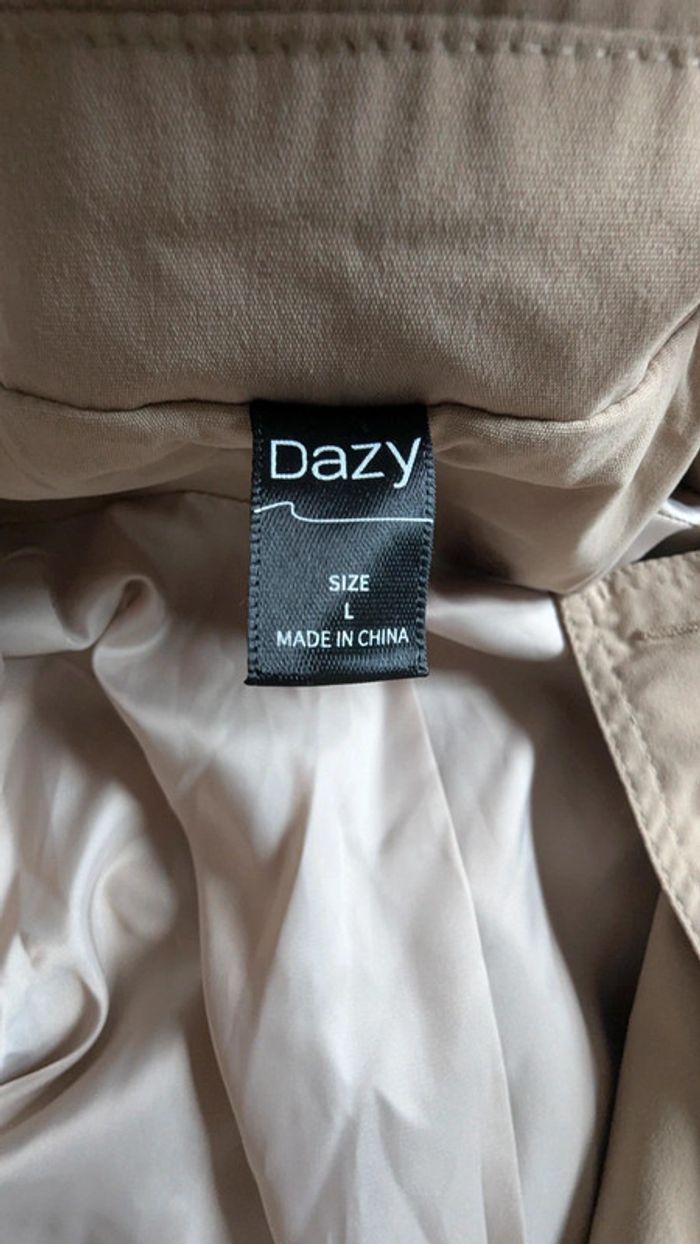 Manteau long trench Dazy taille L femme beige - photo numéro 5