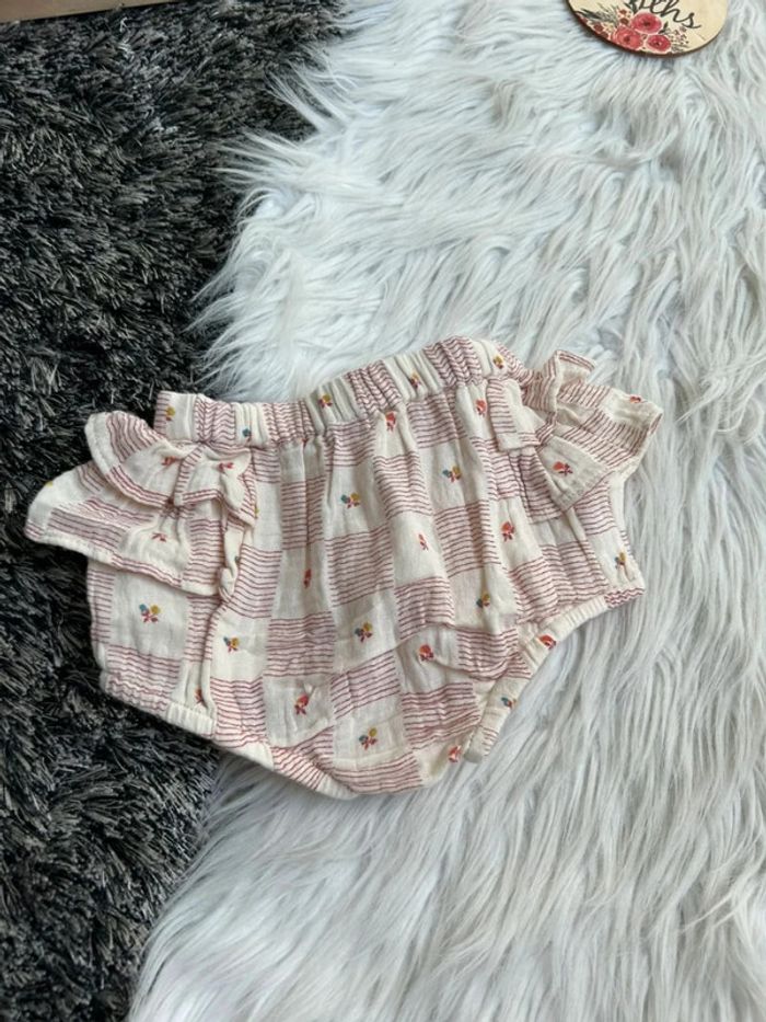 Short à volants imprimé en coton- 3 mois - photo numéro 4