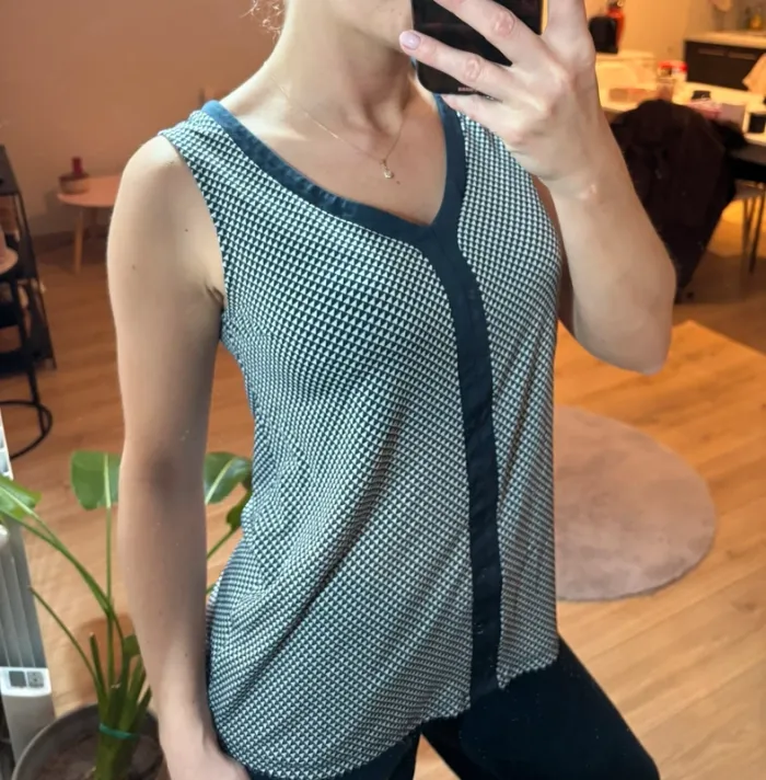 T-shirt sans manche à motifs Camaïeu - photo numéro 2