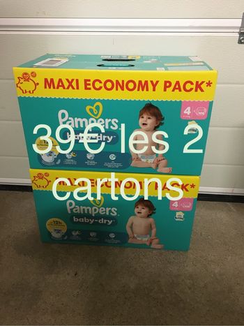 216 couches Pampers baby dry taille 4