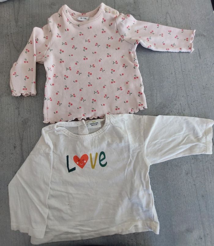 Lot x2 tee shirt manches longues