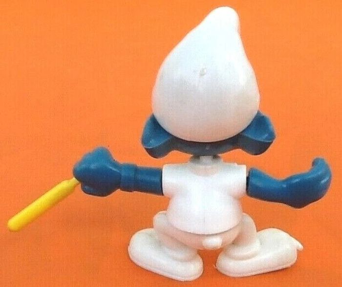 Jouet Vintage Belokapi Figurine Schtroumpf articulé (1983) Made in France - photo numéro 3