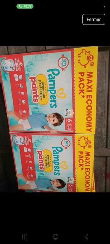 Pampers pants taille 6