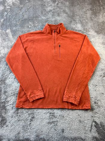 L.L. Bean Pull Polaire Zippé Col Montant Orange – Taille M