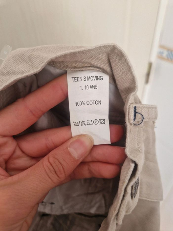 Neuf bermuda et pantacourt 2 en 1 beige fille Teen's moving 10 ans 100% coton - photo numéro 10