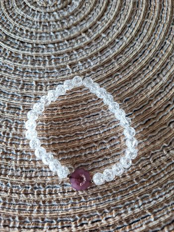 Bracelet en perles cristal de roche