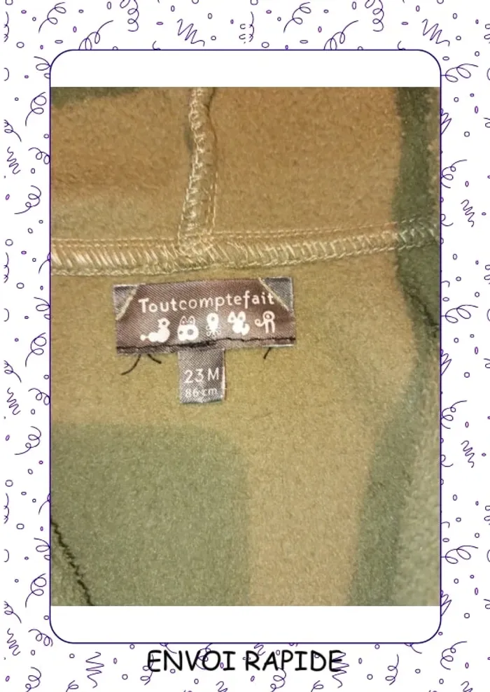 Veste polaire sans manche 86 cm - photo numéro 3