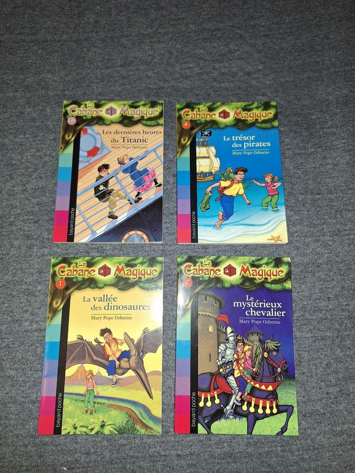 Lot de 4 livres la cabane magique