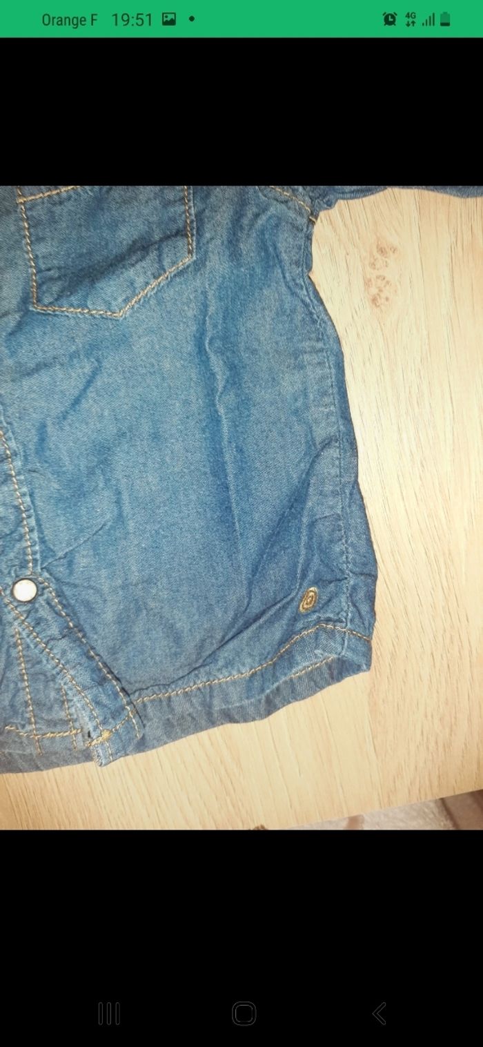 Chemise en jean taille 12 mois - photo numéro 2
