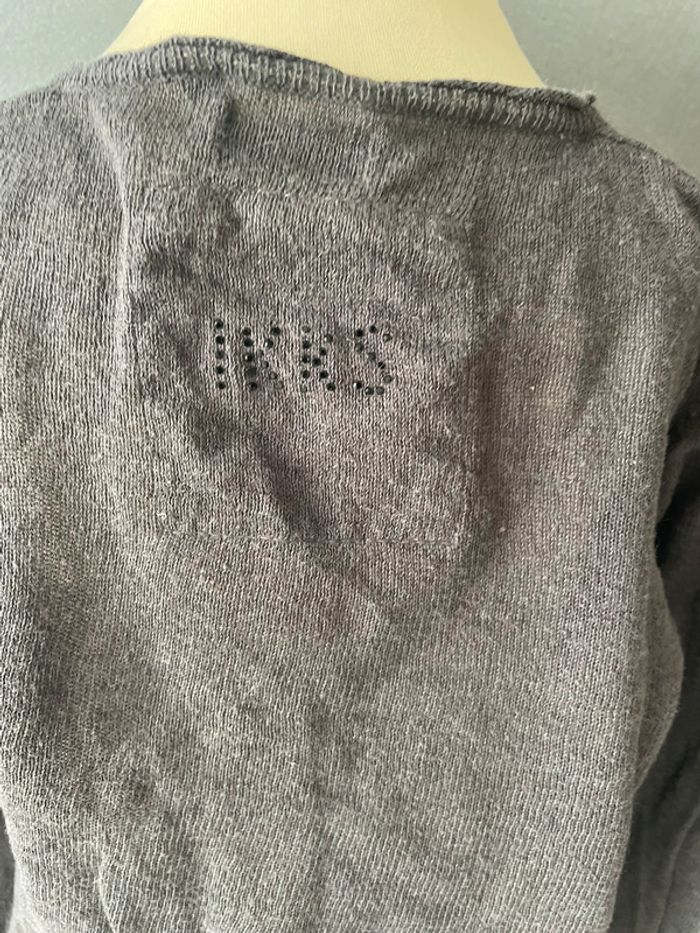 Gilet gris foncé fille - photo numéro 3