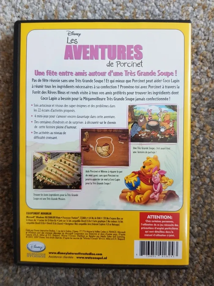 Jeu pour PC, "les aventures de Porcinet" - photo numéro 2