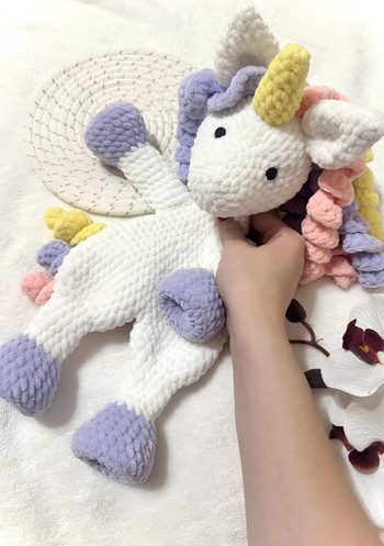 🦄 Doudou Licorne au crochet – Fait main avec amour 🧶🌈