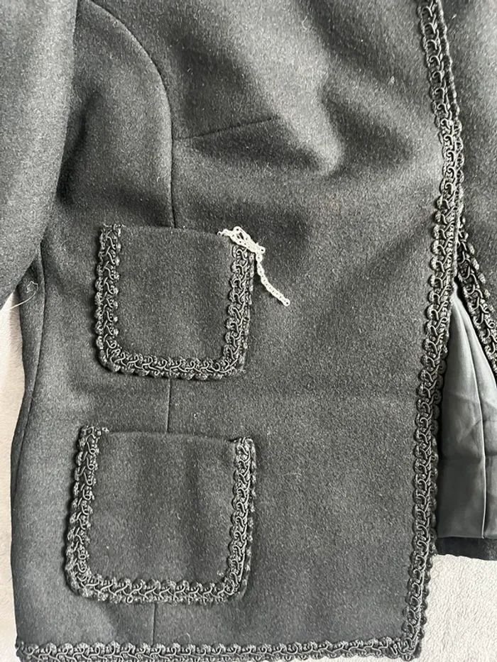 Veste noire vintage Loden Frey – laine autrichienne – T.38 éléga - photo numéro 3