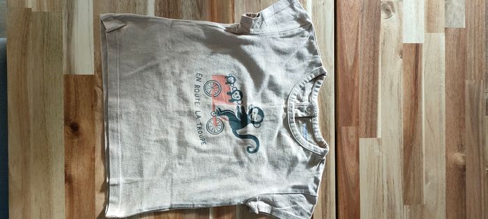 T-shirt Vertbaudet marron