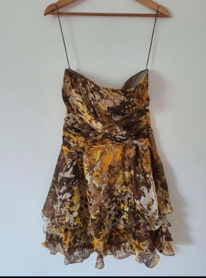 Robe de soirée en soie Neuve Carlos Miele taille36