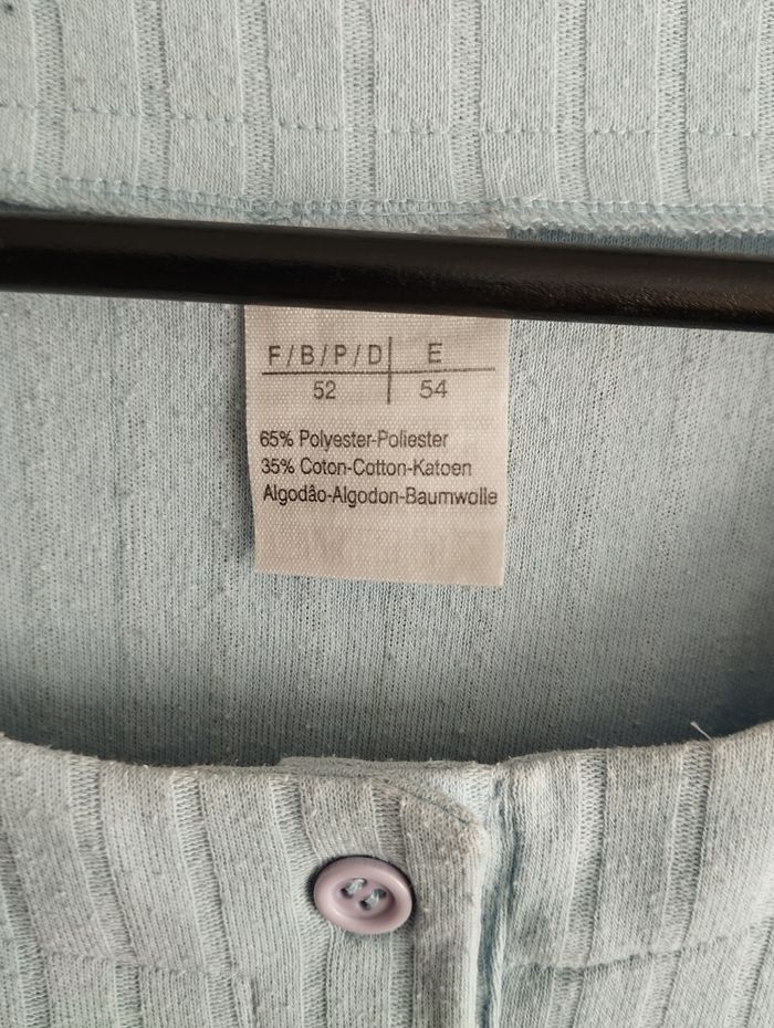 * T-shirt manches ajourées bleu ciel T52 - photo numéro 3