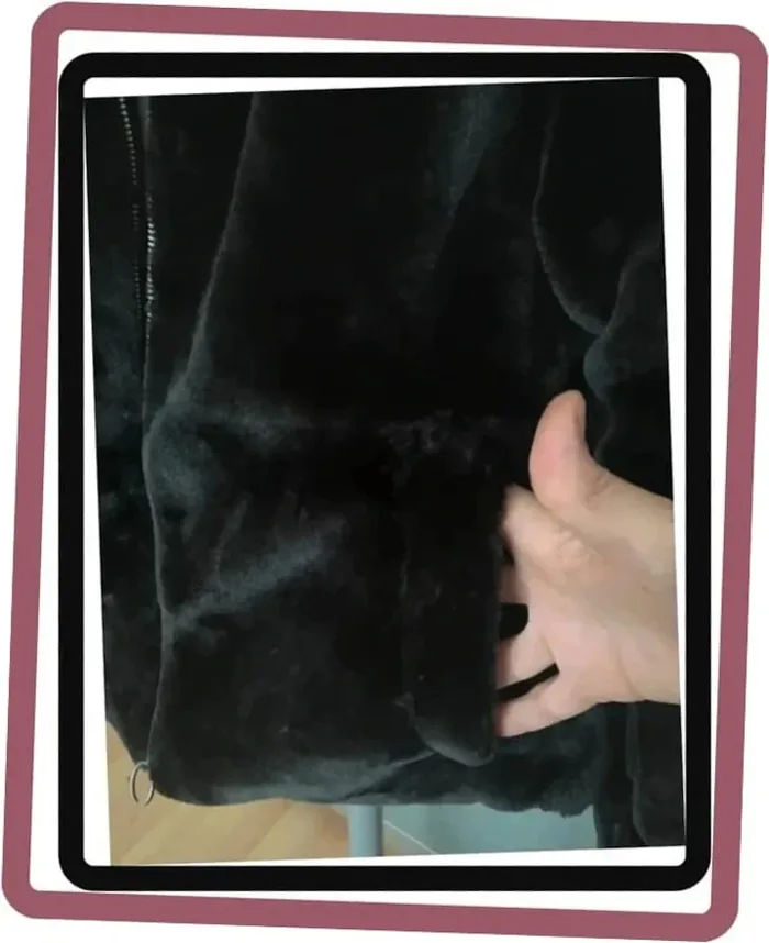 Très jolie veste coupe carrée en fausse fourrure ultra douce à fermeture éclair - T/ S Monki - photo numéro 8