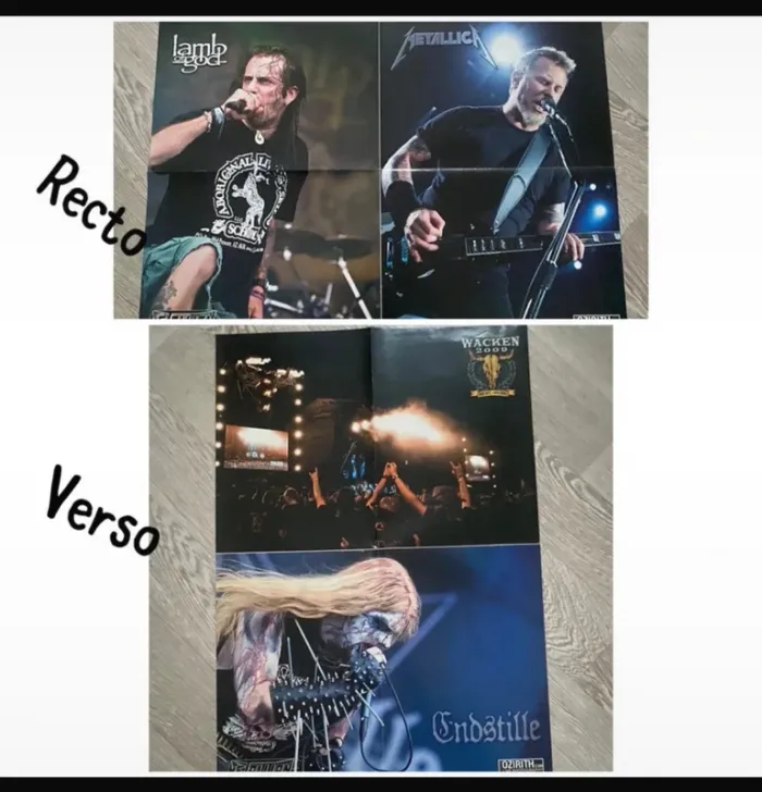 Lot de 7 Poster recto verso , rock metal - photo numéro 5