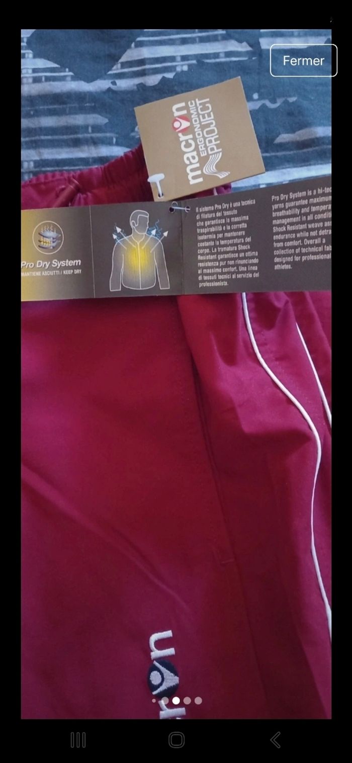 Bas  de  Survetement  T XL " MACRON " NEUF - photo numéro 6