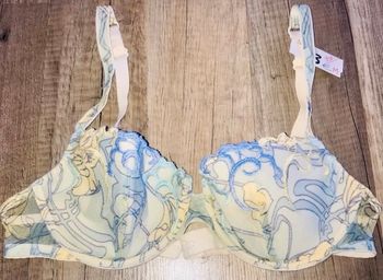 Soutien gorge  jaune bleu 90b