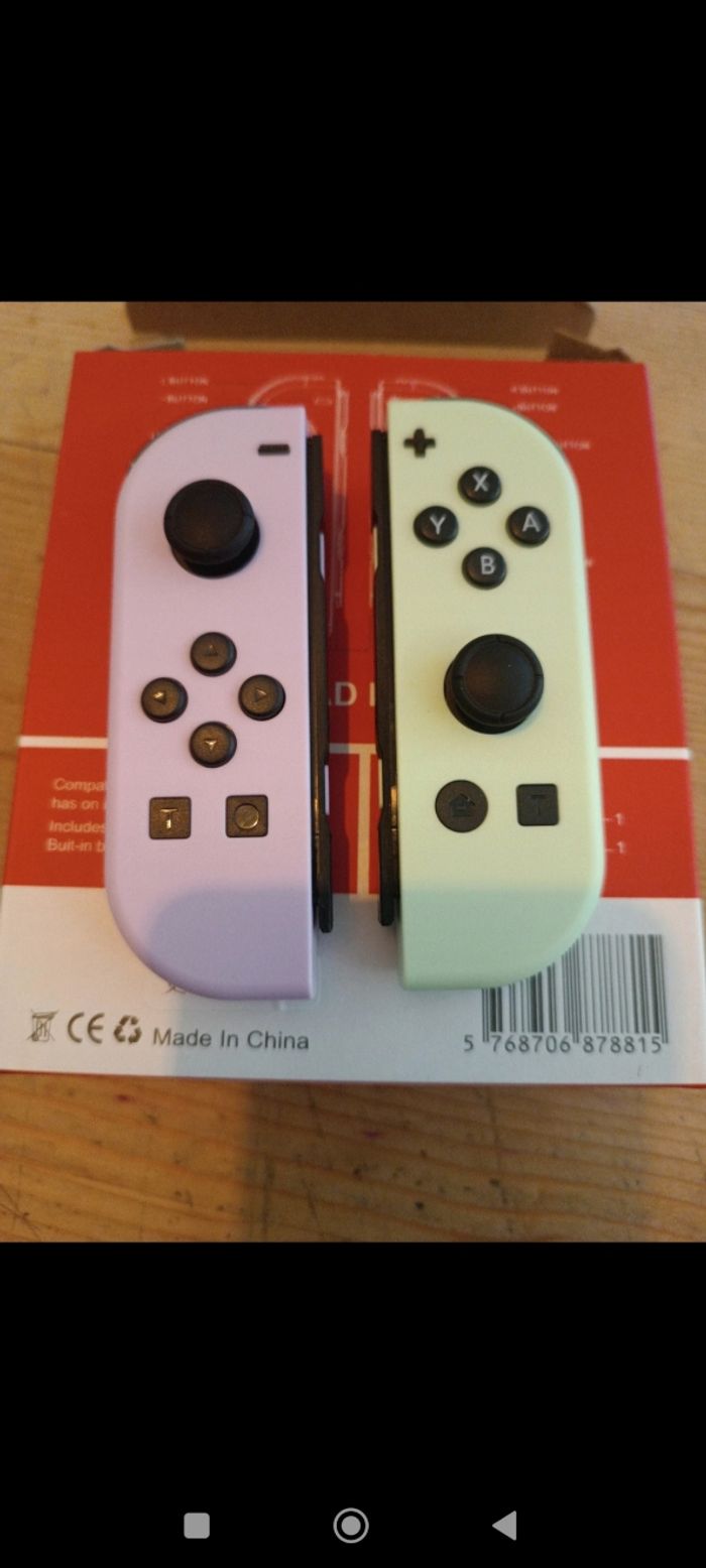 Joycon pastel rose vert