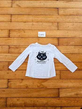 Tee shirt manches longues petite fille 4 ans