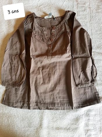 Blouse vynil fraise 3 ans