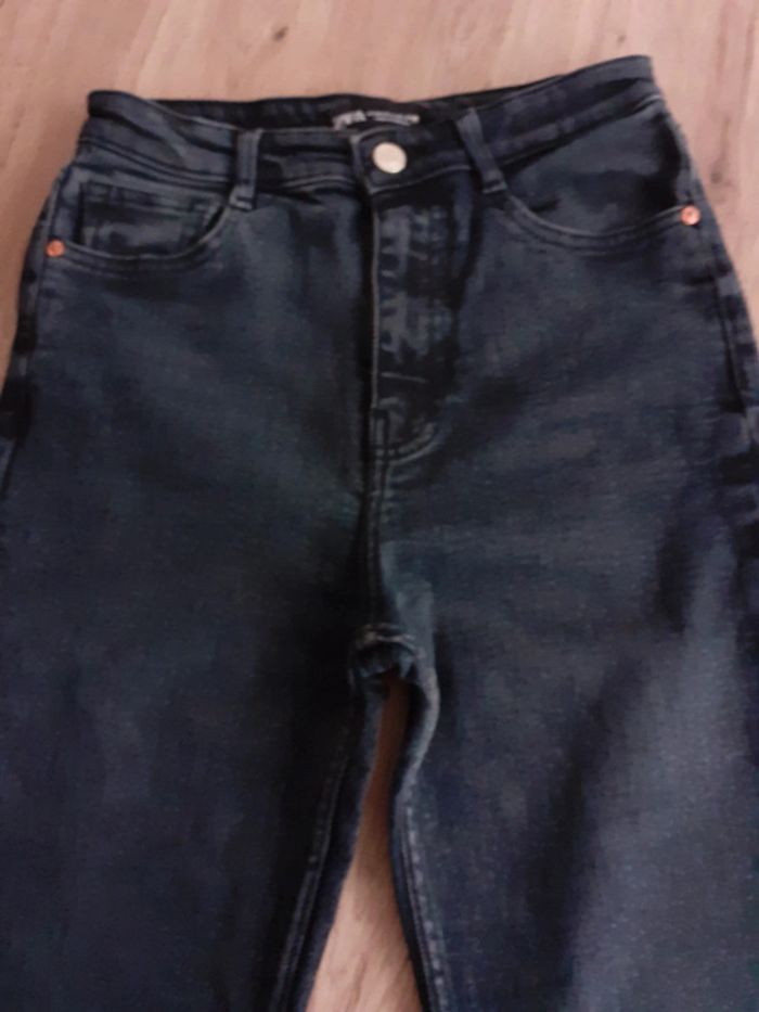 Jean foncé zara taille haute skinny t 36 - photo numéro 2