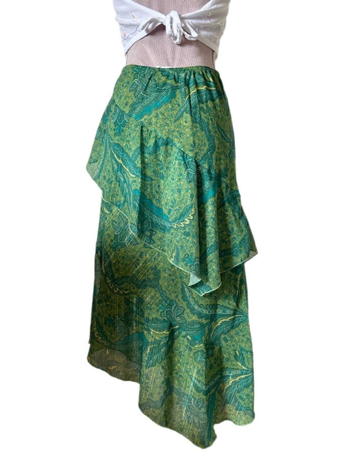 🦋🌿Jupe Vintage bohème à volants Y2K 00s Fairycore whimsical asymmetrical ruffled skirt🌿🦋 - photo numéro 9