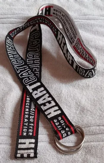 Ceinture blanche noir rouge Taille 115 cm
