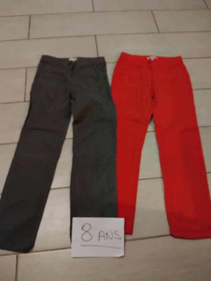 Lot de 2 pantalons fille vertbaudet taille 8 ans