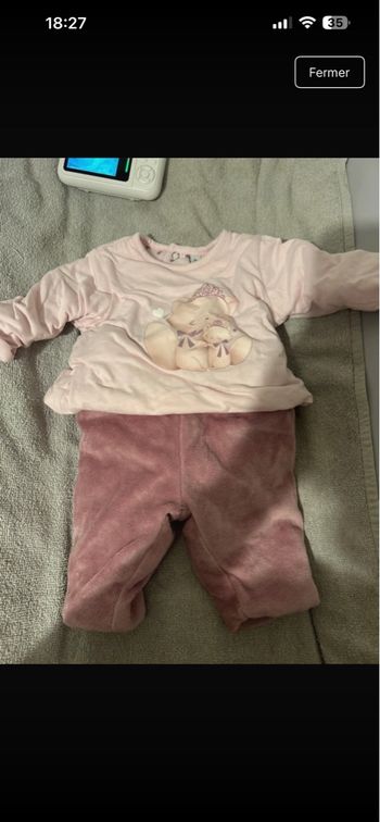 Pyjama rose 1 mois