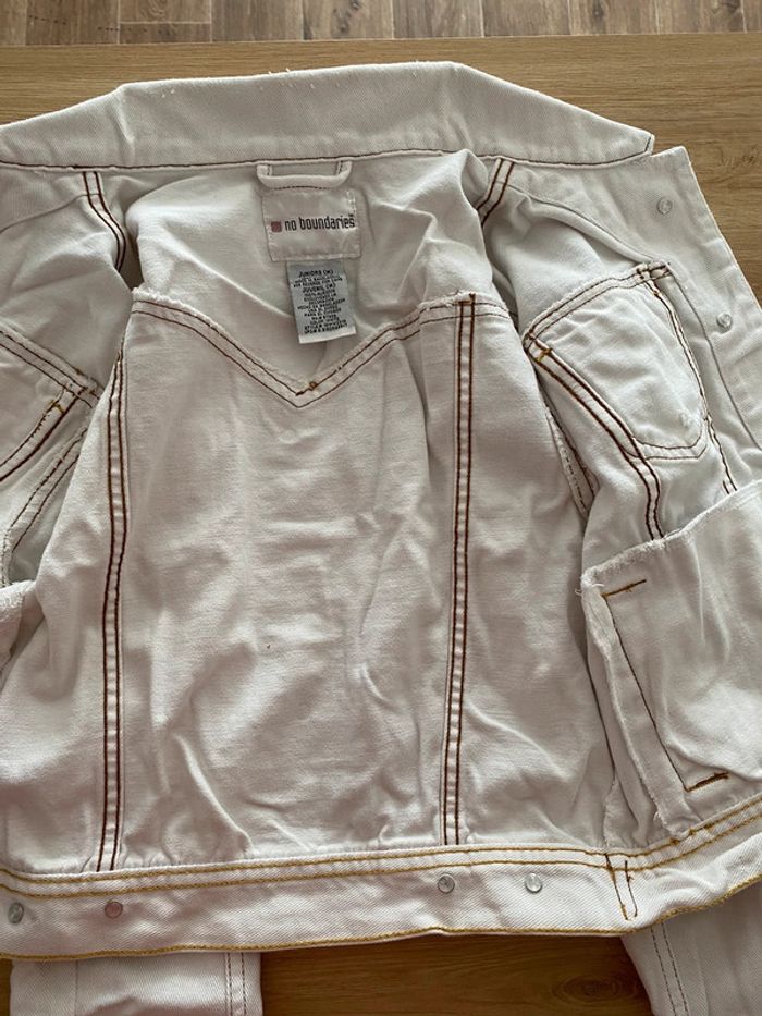 Veste en jean blanche taille M junior - photo numéro 7