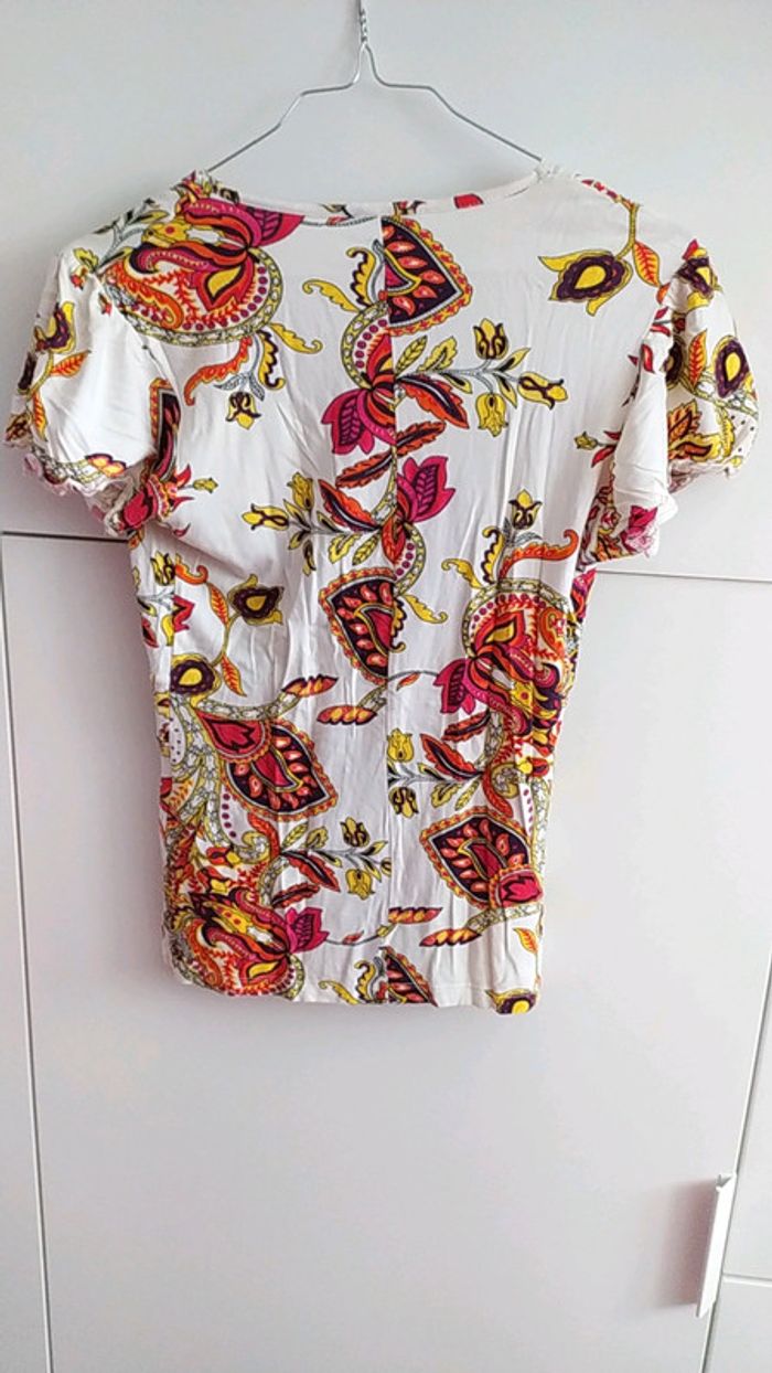 Top décolleté été M fleurs provençale - photo numéro 6