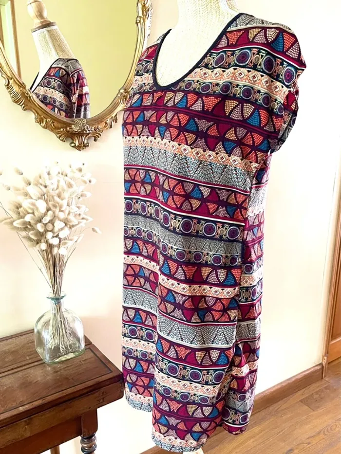 Tunique Hypnotisante à Imprimé Coloré – Miss Glammy – Taille Unique - photo numéro 5