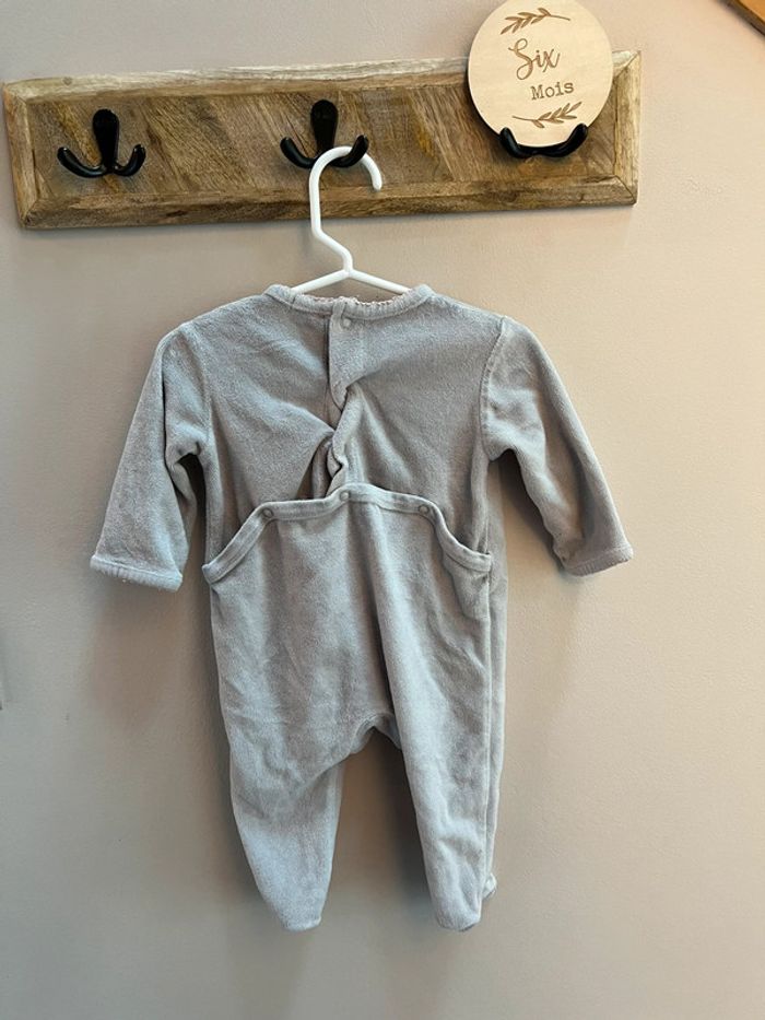 Pyjama gris lune 6 mois Kiabi - photo numéro 4